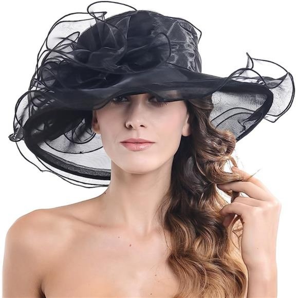 Kentucky Derby Church Dress Hat for Women S019-black
